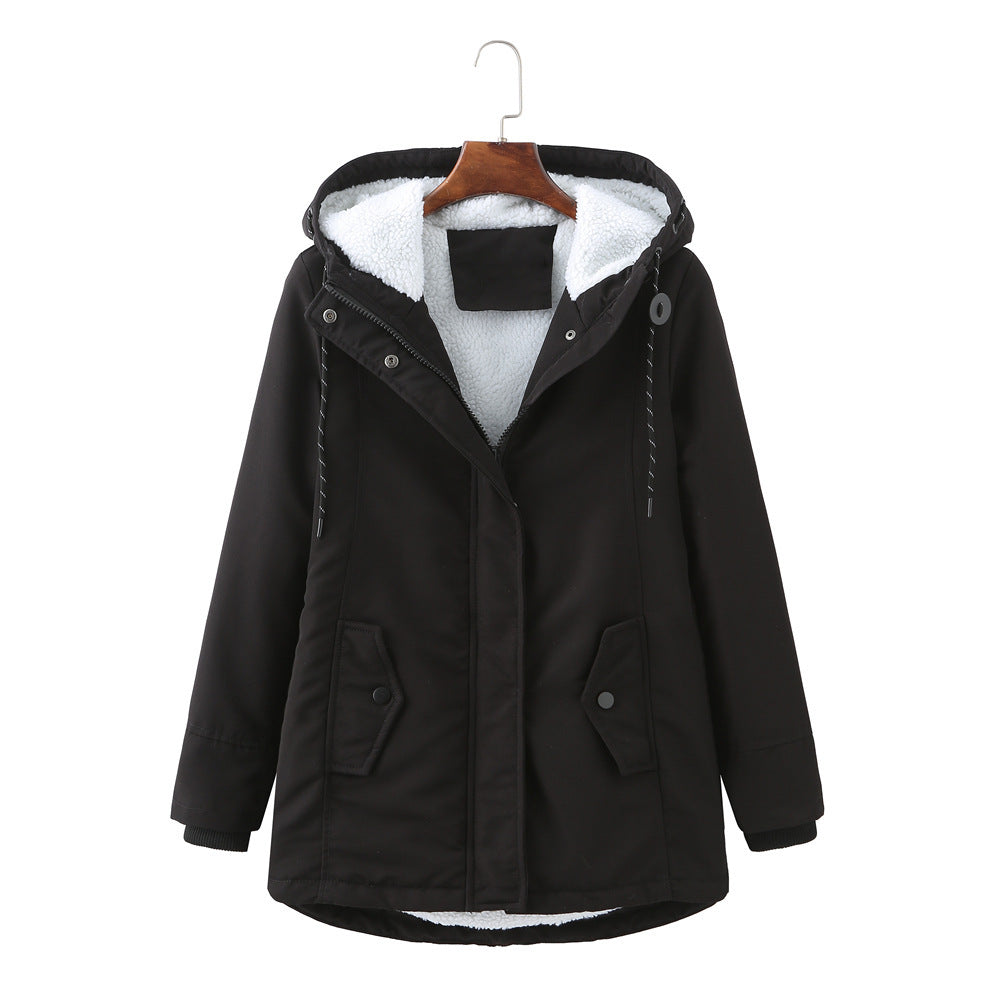 Warm Plush Hooded Jacket
