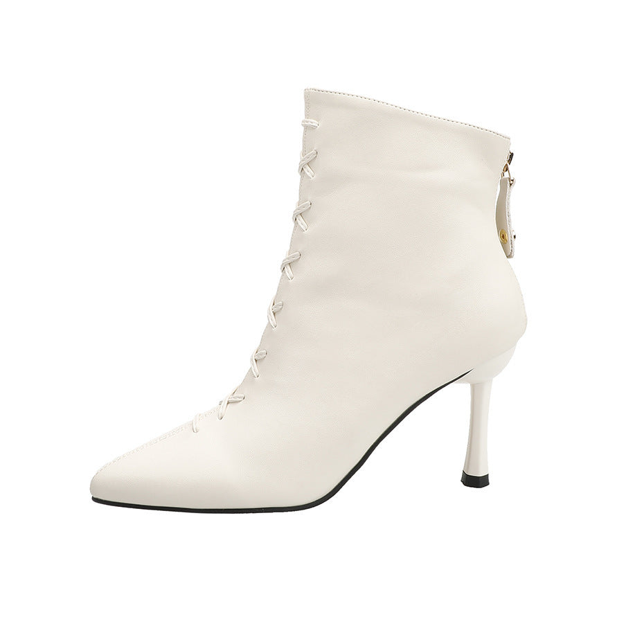 Stiletto Heel Pointed Toe Ankle Boots