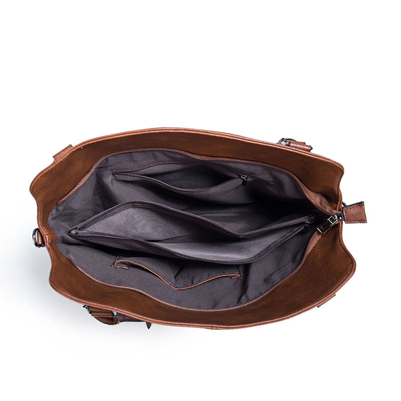 Double Zipper Large Capacity Shoulder Crossbody Bag in 5 Colors