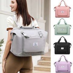 Expandable Oxford Travel Bag Backpack with Luggage Belt in 8 Colors