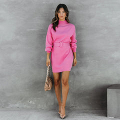 Cowl Neck Sweater Dress