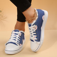 Casual Flat Floral Canvas Sneakers in 5 Colors