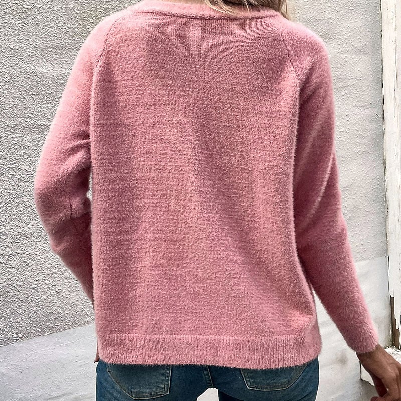 V-Neck Button Cardigan Sweater in 6 Colors S-L