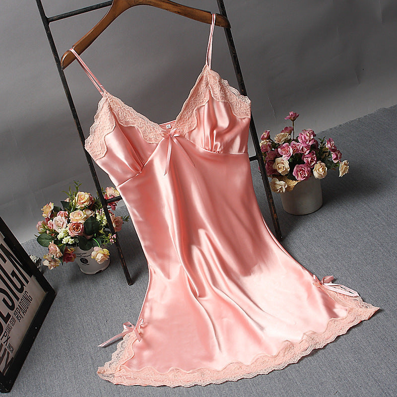 Lingerie Dress with Lace and Spaghetti Straps in 6 Colors M-XXL