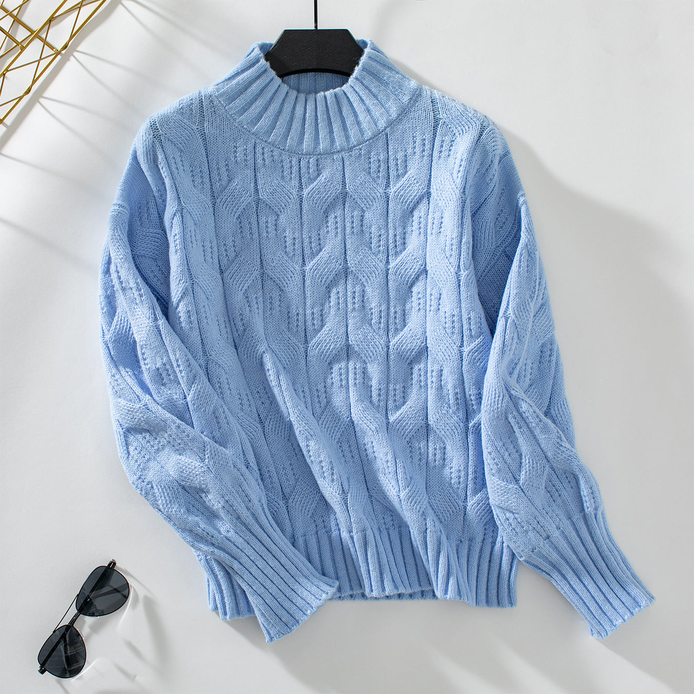 Long Sleeve Mock Neck Sweater