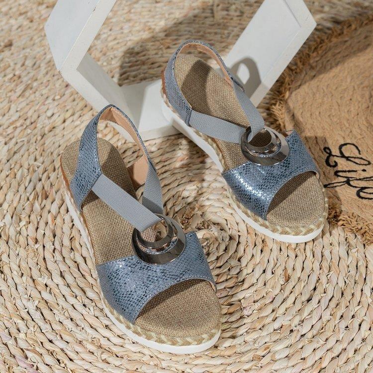 Wedge Sandals with Decorative Ring in 7 Colors