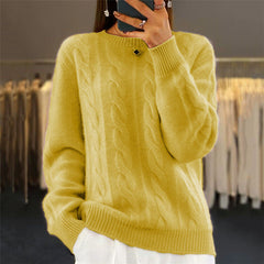 Cable-Knit Long Sleeve Sweater
