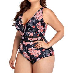 One Piece Swimsuit with Mesh S-5XL