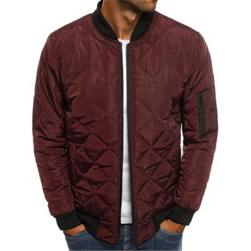 Einfarbige Herrenjacke mit Reißverschluss in 6 Farben S-3XL