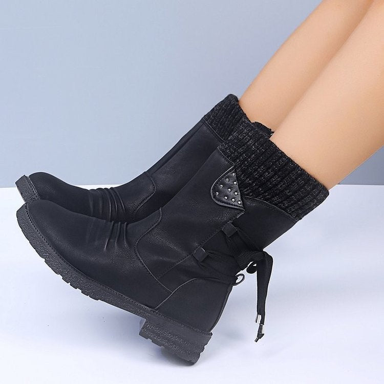 Suede Snow Boots with Side Zipper in 6 Colors