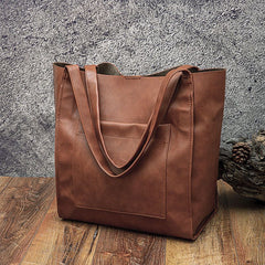 Large Capacity Satchel with Outside Pocket