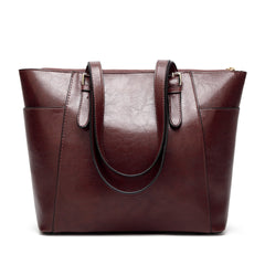 Oil Wax Large Capacity Shoulder Bag