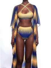 Three Pieces Beach Bikini Swimwear Suit