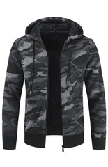 Men's Hooded Camo Long Sleeve Sweater in 4 Colors M-3XL