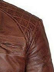 Herren Leder Slim Fit Motorrad PU Lederjacke M-5XL