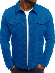 Men's Multi Pocket Denim Jacket in 6 Colors M-3XL