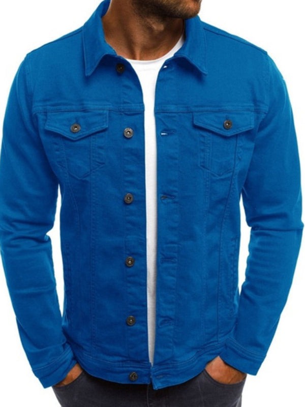 Men's Multi Pocket Denim Jacket in 6 Colors M-3XL