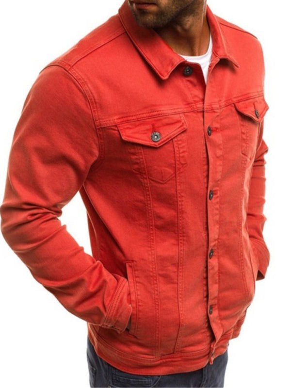 Men's Multi Pocket Denim Jacket in 6 Colors M-3XL