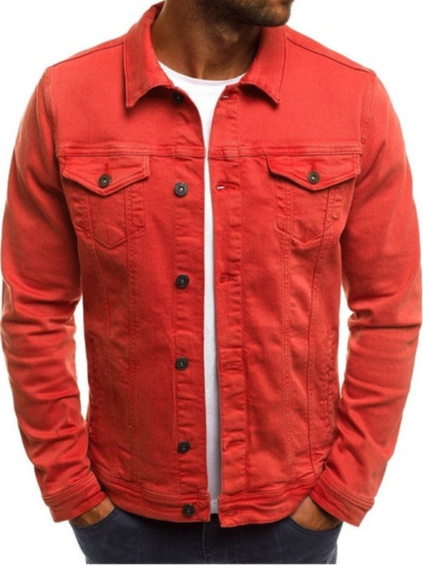 Men's Multi Pocket Denim Jacket in 6 Colors M-3XL