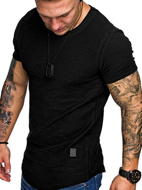 Herren Kurzarm T-Shirt Rundhals in 5 Farben S-XXL 