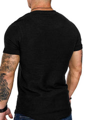 Herren Kurzarm T-Shirt Rundhals in 5 Farben S-XXL 