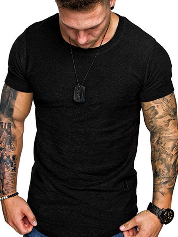 Herren Kurzarm T-Shirt Rundhals in 5 Farben S-XXL 