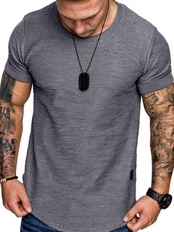 Herren Kurzarm T-Shirt Rundhals in 5 Farben S-XXL 