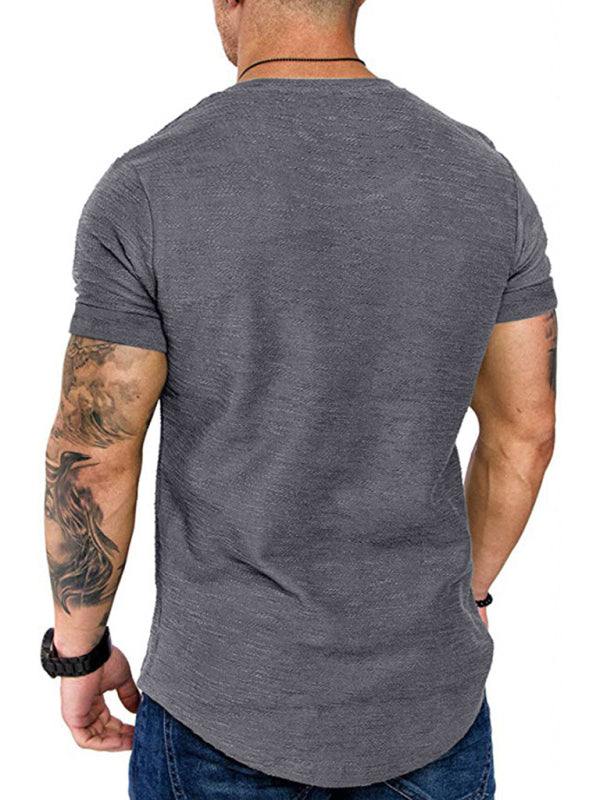 Herren Kurzarm T-Shirt Rundhals in 5 Farben S-XXL 