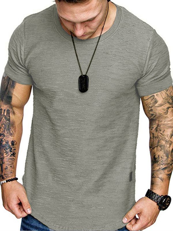 Herren Kurzarm T-Shirt Rundhals in 5 Farben S-XXL 