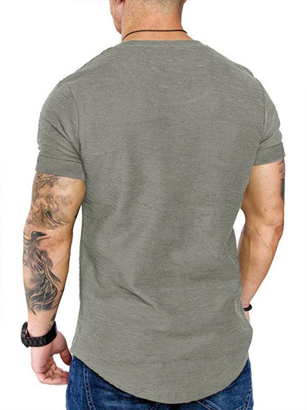 Herren Kurzarm T-Shirt Rundhals in 5 Farben S-XXL 