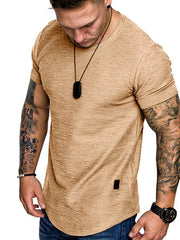 Herren Kurzarm T-Shirt Rundhals in 5 Farben S-XXL 