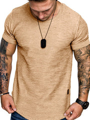 Herren Kurzarm T-Shirt Rundhals in 5 Farben S-XXL 
