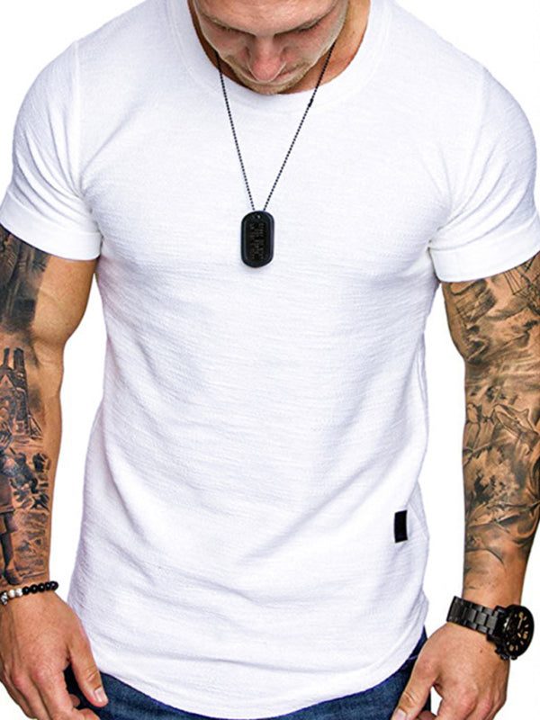 Herren Kurzarm T-Shirt Rundhals in 5 Farben S-XXL 