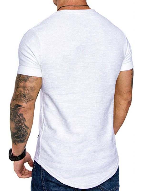 Herren Kurzarm T-Shirt Rundhals in 5 Farben S-XXL 