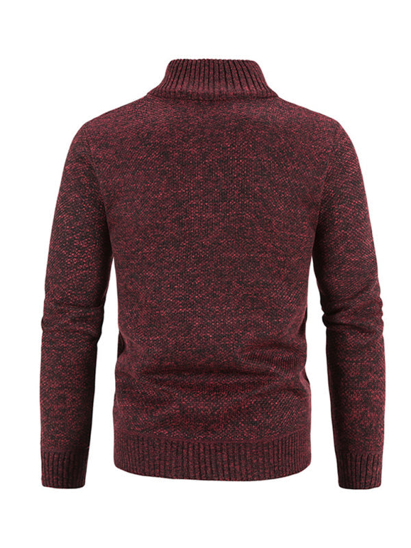 Men's Long Sleeve Knit Cardigan Jacket in 6 Colors M-4XL