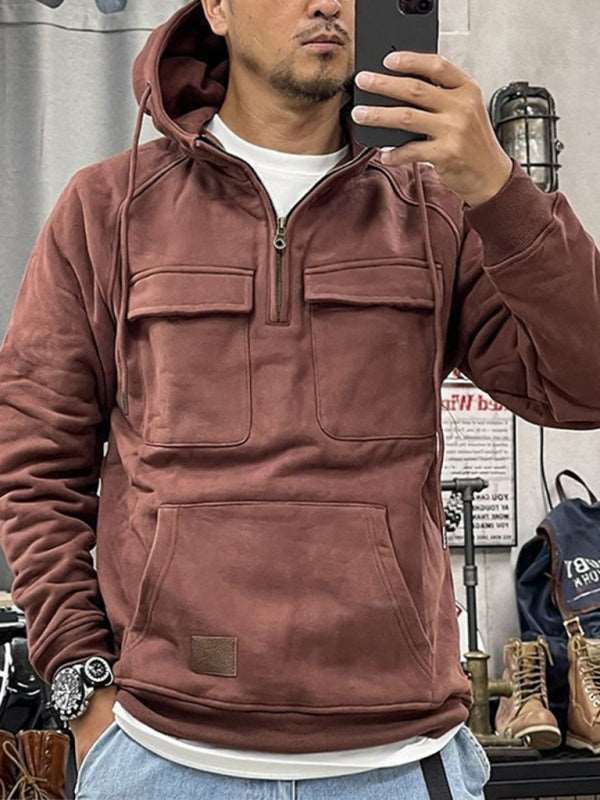 Men's Multi-Pocket Pullover Jacket