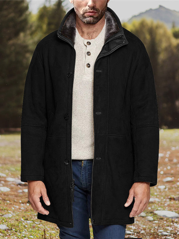 Mid-Length Fleece-Lined Men's Jacket