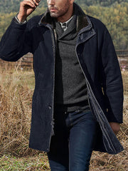 Mid-Length Fleece-Lined Men's Jacket