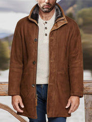Mid-Length Fleece-Lined Men's Jacket