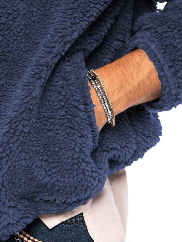 Herren Kapuzen-Plüschjacke in 4 Farben S-3XL