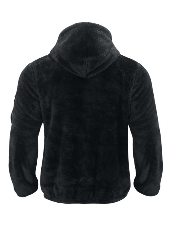 Herren Kapuzen-Plüschjacke in 4 Farben S-3XL