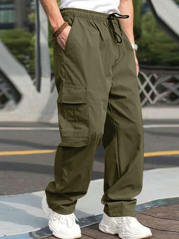 Men's Drawstring Pants with Pockets in 4 Colors S-3XL