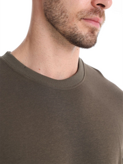 Solid Colour Round Neck Long Sleeve Men's Sweatshirt