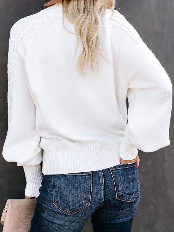 Long Sleeve Mock Neck Sweater