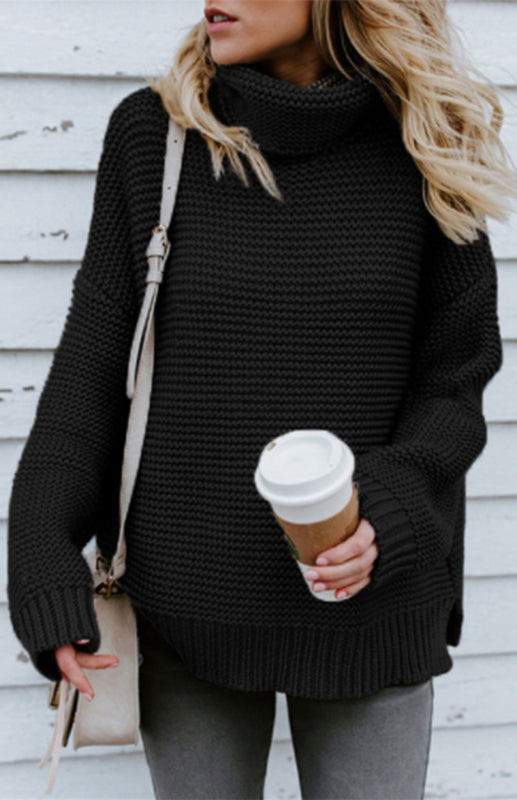 Thick Oversize Turtle Neck Pullover Sweater in 6 Colors S-XL