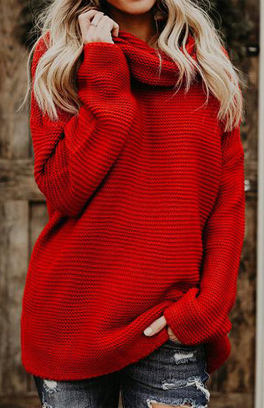 Thick Oversize Turtle Neck Pullover Sweater in 6 Colors S-XL