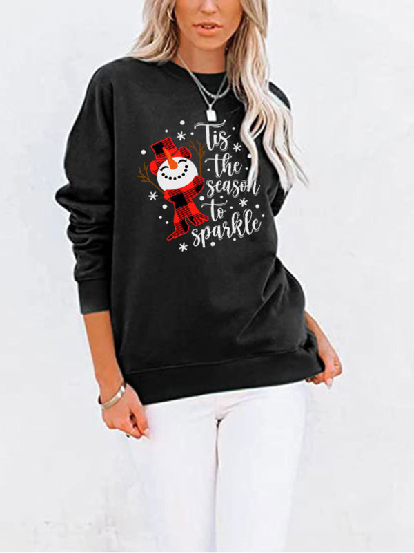 Crew Neck Long Sleeve Christmas Sweatshirt