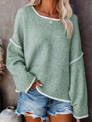 Loose Fit Long Sleeve Sweater in 4 Colors S-XL
