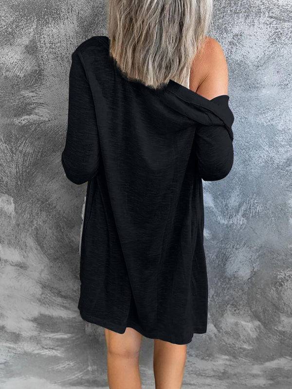 Leichte Strickjacke mit langen Ärmeln und Knopfleiste vorne