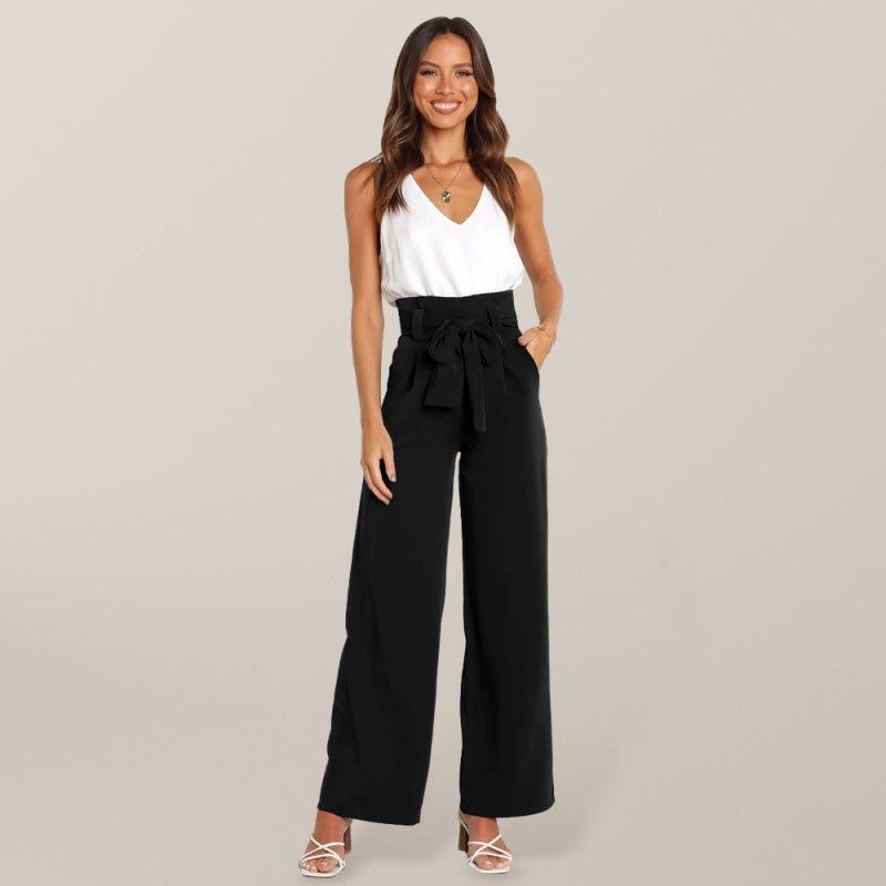 Pants with Wide Legs and Pockets